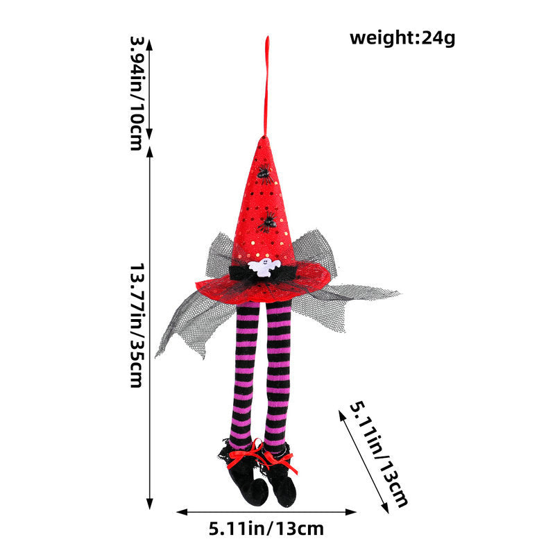 Wholesale New Halloween Witch Hat Long Legs Hanging Window Ornaments