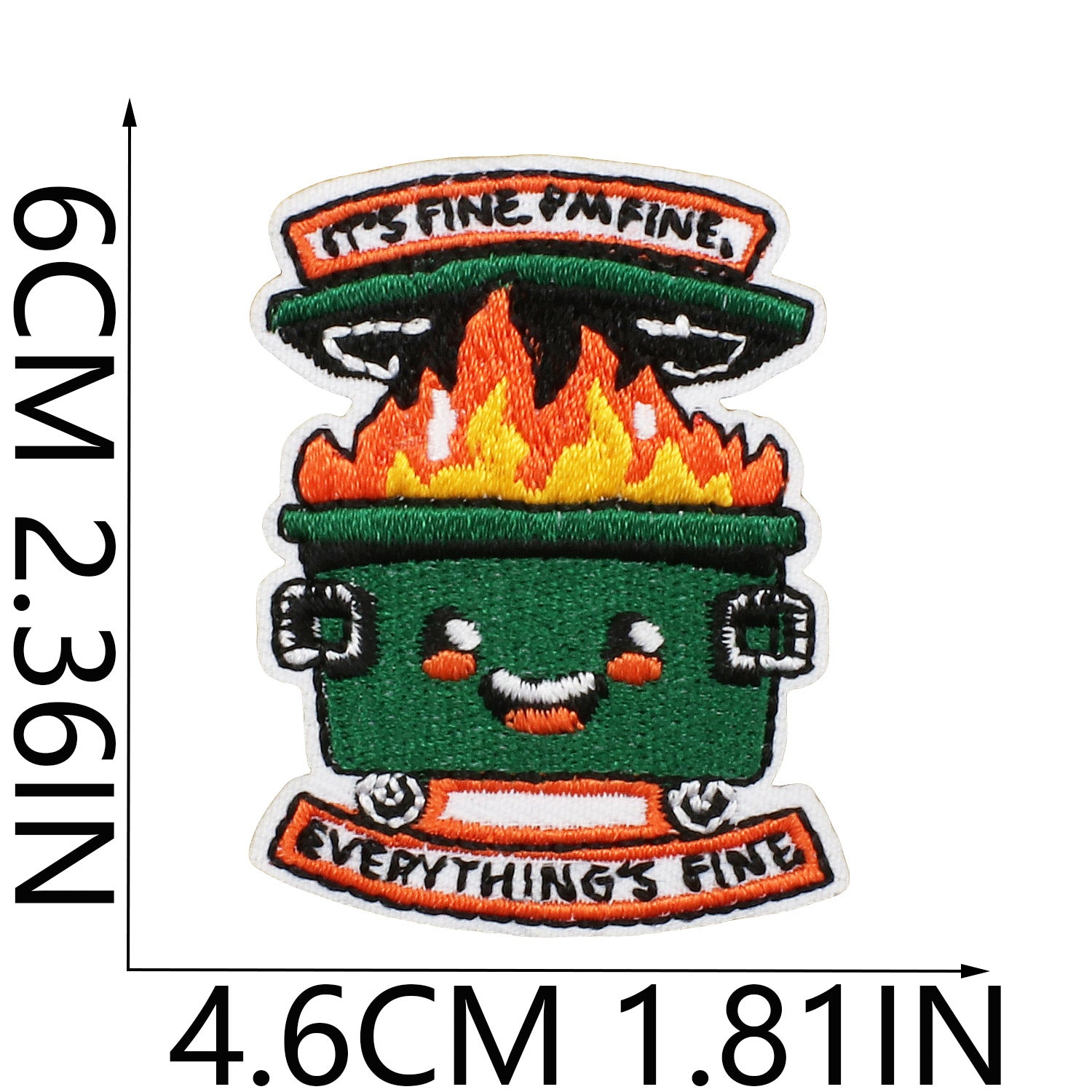 Wholesale Embroidered Polyester Patch Cartoon Box Flame English Letters Clothing Decorative Accent