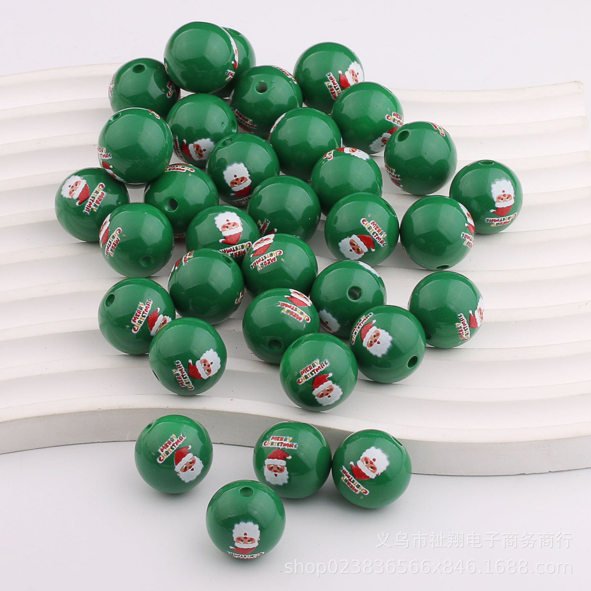 Wholesale 10PCS Acrylic Christmas Color DIY Jewelry Beaded Accessories