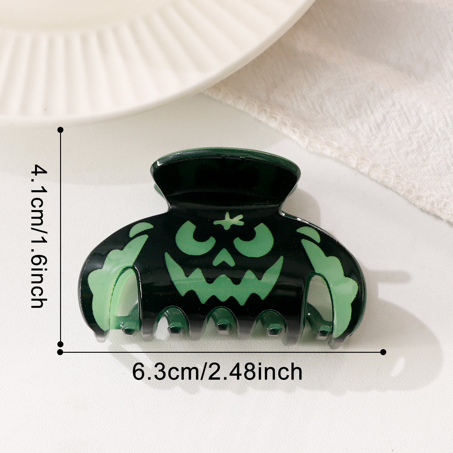 Wholesale Glow In The Dark Pumpkin Skull Acrylic Hair Claw Clip Funny  Party Hair Accessory For Women