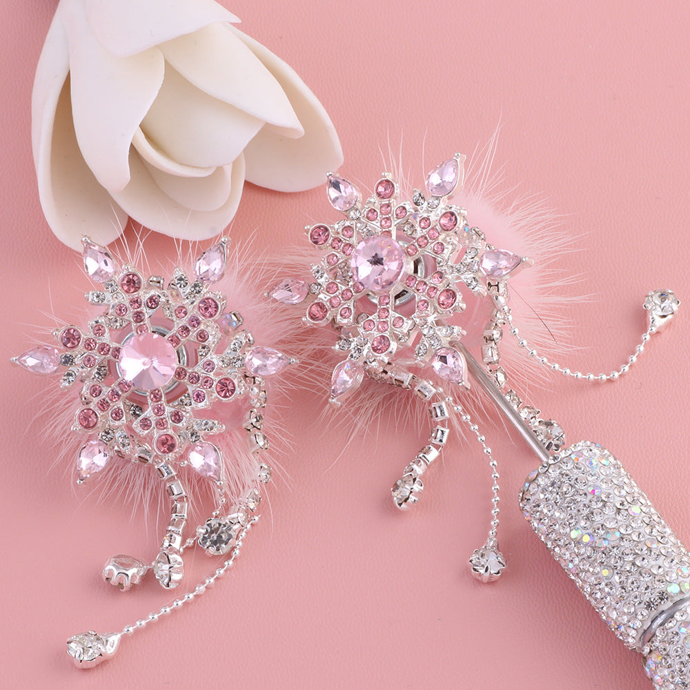 Wholesale Snowflake Spinning Hairy Ball Diamond Ball Crystal Beads