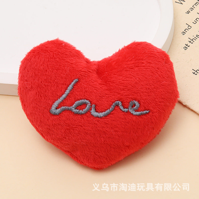 Wholesale 5pcs Plush Love Red Heart Love Children' s Hat Slippers Clothes Brooch