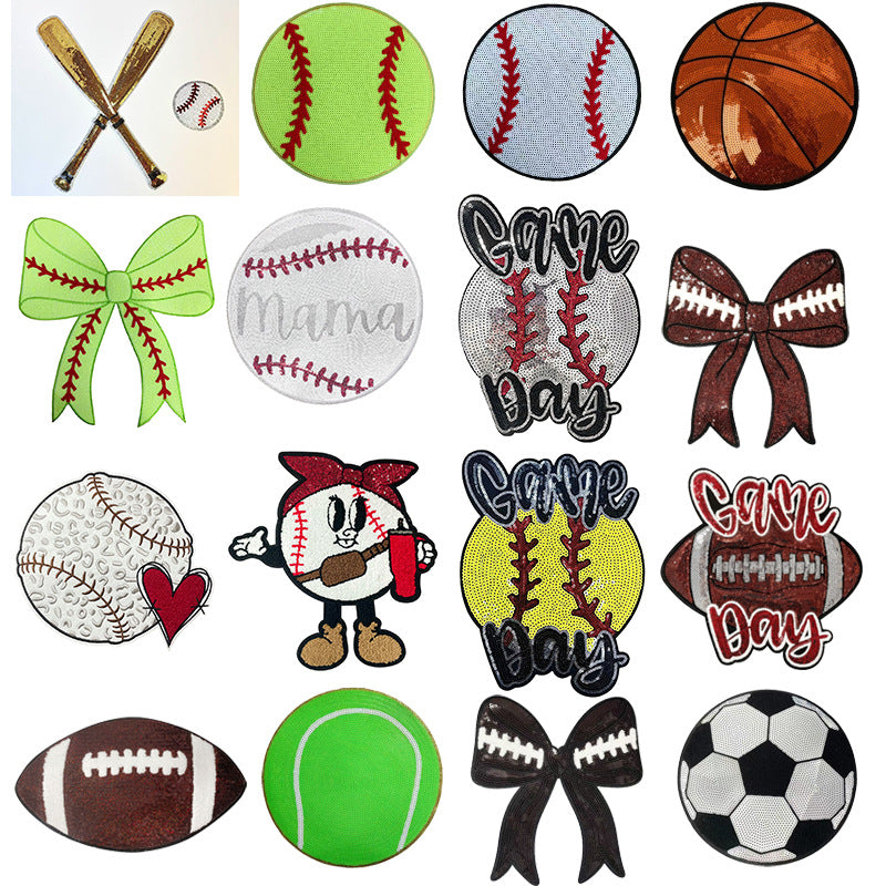 Wholesale Rugby Cartoon Sequined Embroidery Patch Stylish DIY Clothing Accessory For Coats