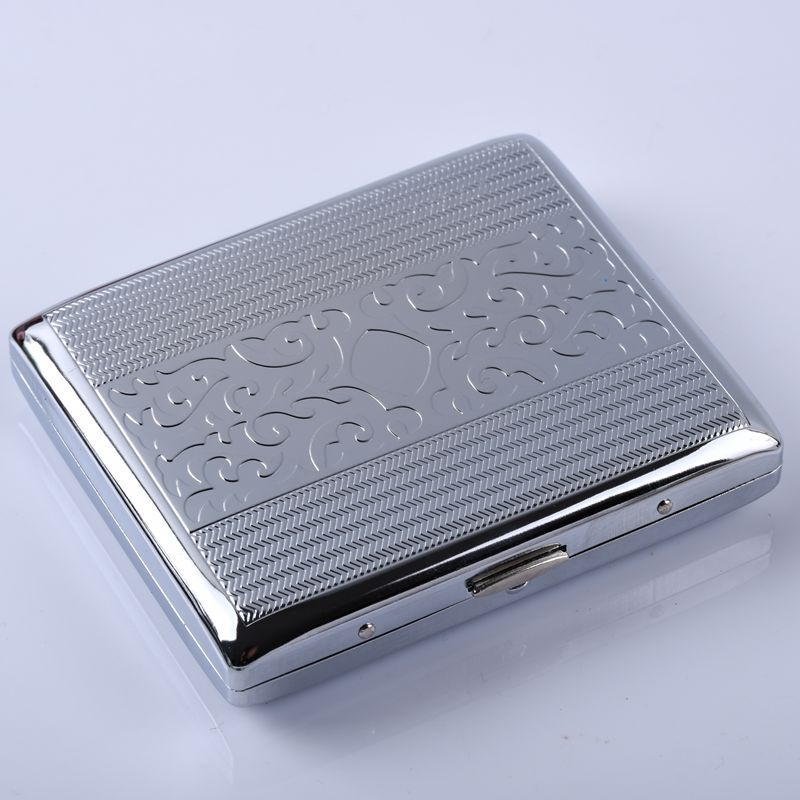 Wholesale Fashion 20 Pack Metal Clip Iron Creative Personality Automatic Open Cap Cigarette Box
