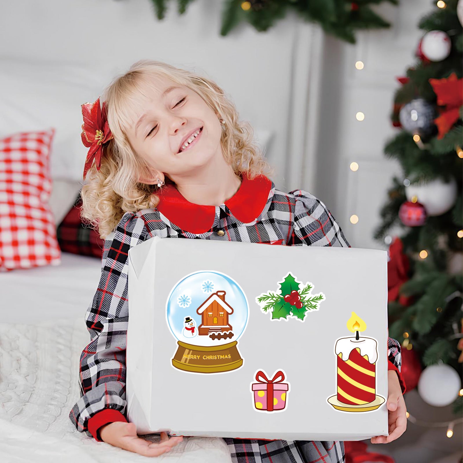 Wholesale 64/ Pack Christmas Face Changing Stickers