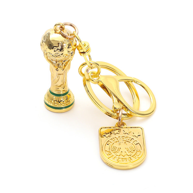 Wholesale Football team trophy sports series metal keychain OLY Exclusive