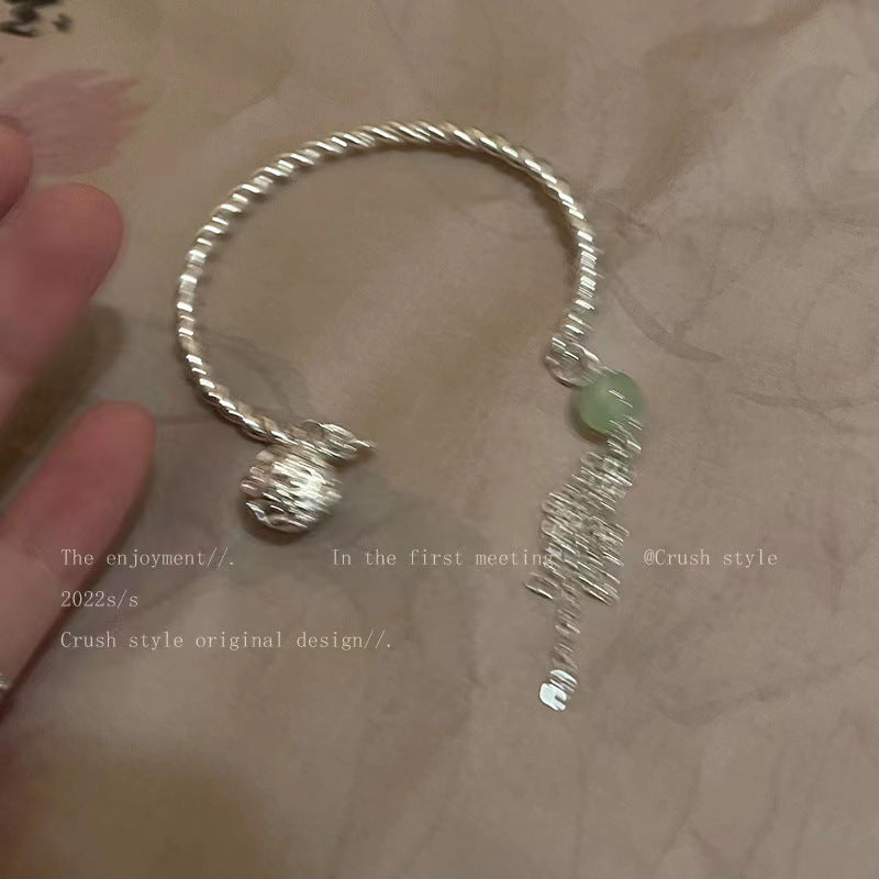 Ping al por mayor una hebilla de hebilla jade jade cristal pulsera de flores con cuentas