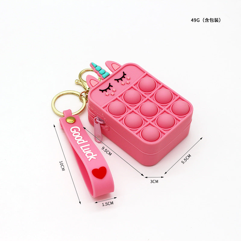 Wholesale Silicone Zero Wallet  Fruit Cartoon Keychain