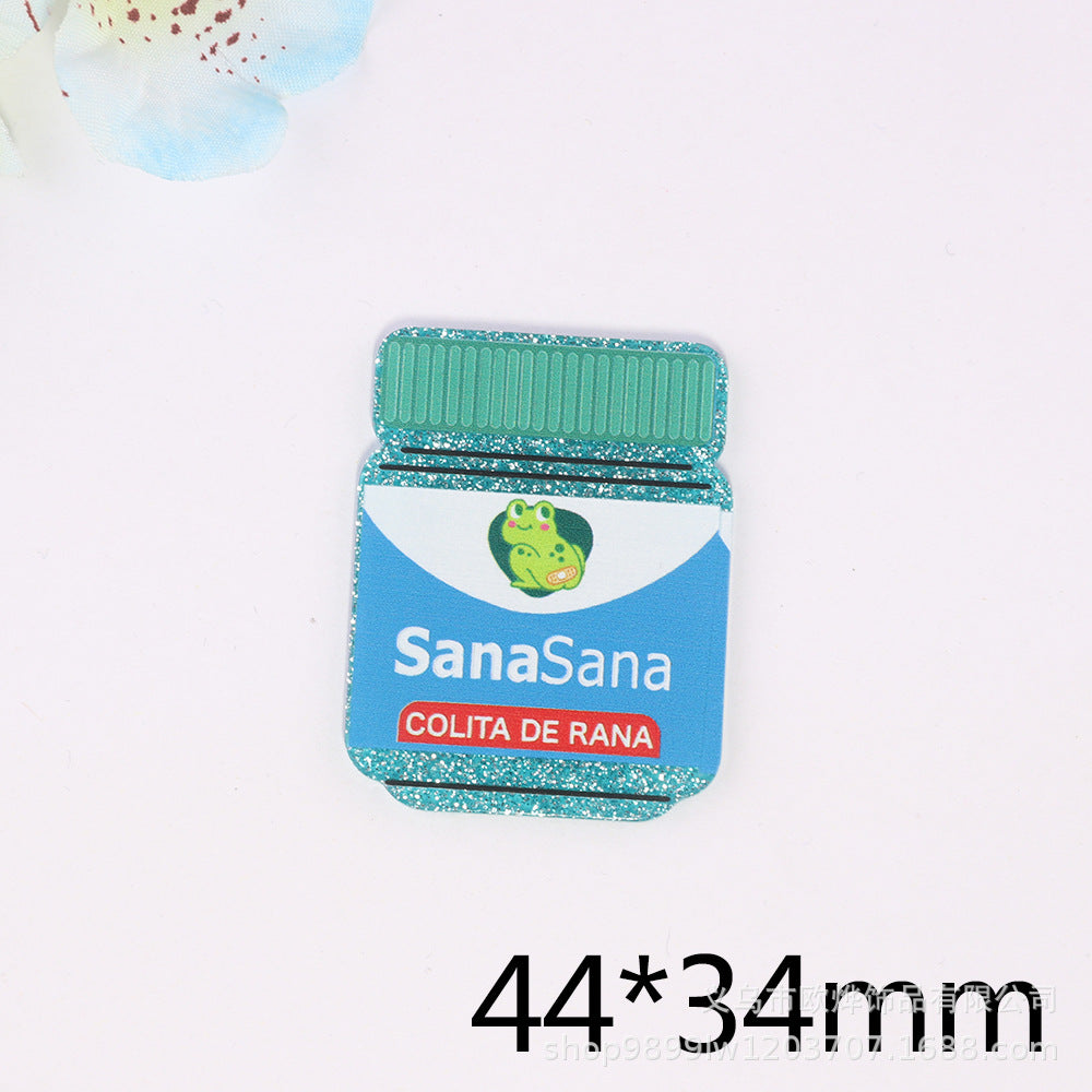 Wholesale 10 new pink cartoon jewelry acrylic DIY patches