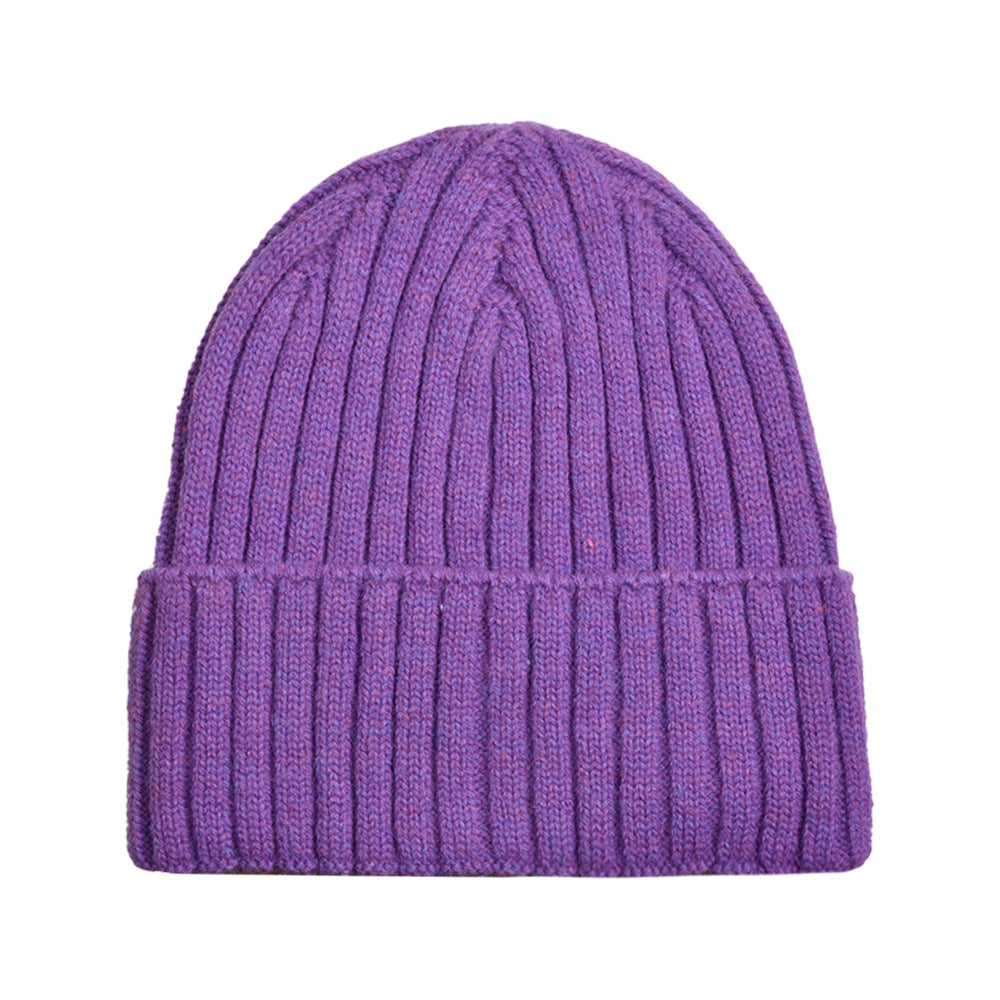 Wholesale Winter Hat Solid Color Knitted Hat Woolen Hat