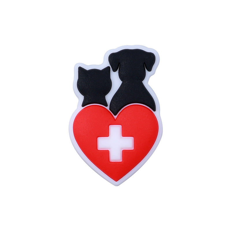 Wholesale 20PCS Cartoon Pet Doctor Silicone Beads