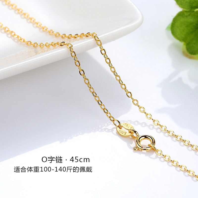 Wholesale Clavicle chain gold plated silver chain bare chain