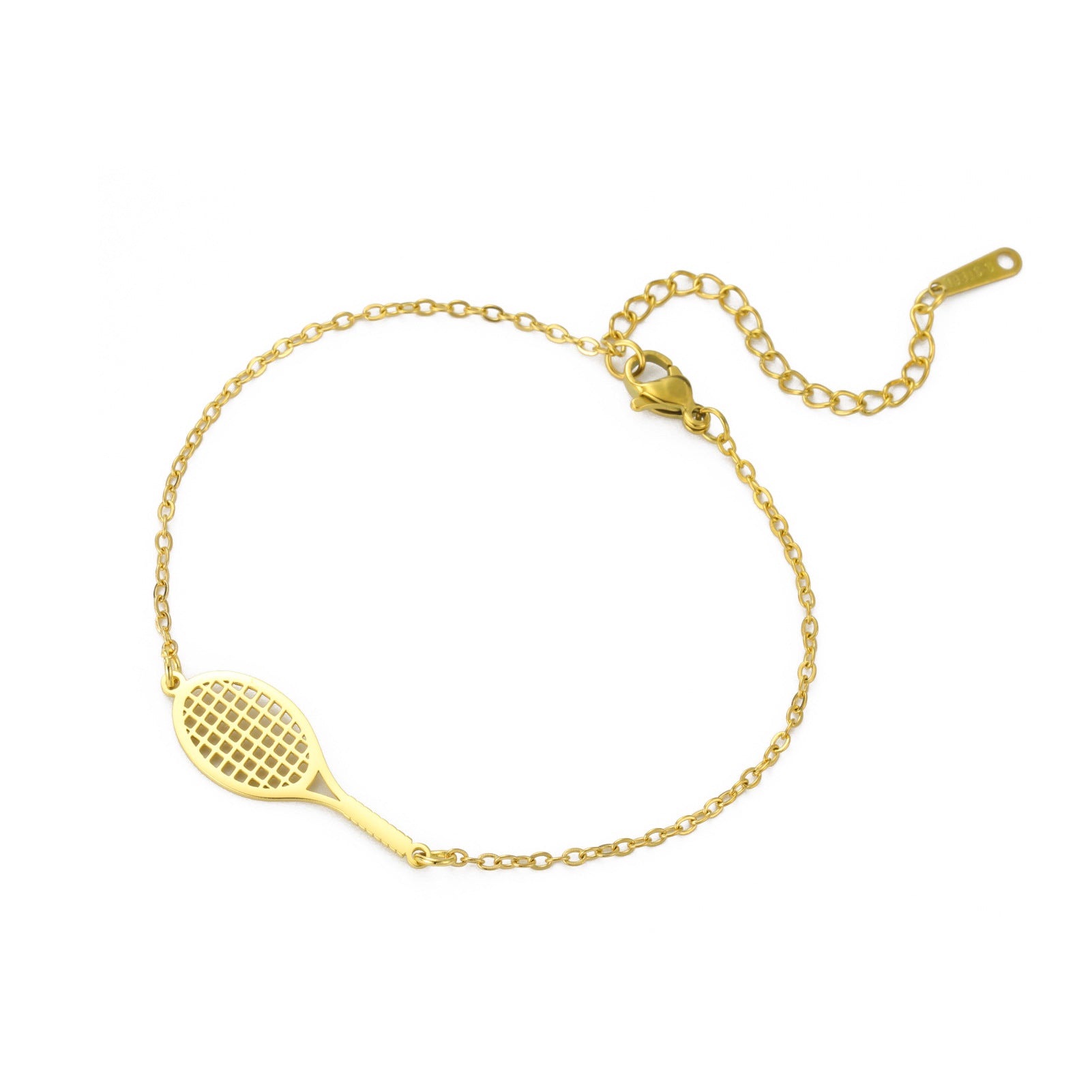 Wholesale Double Hole Volleyball Basketball Pendant Stainless Steel Bracelet