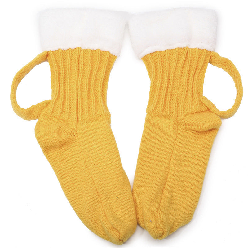 Wholesale Coarse Wool 3D Autumn/Winter Knitted Warm Middle Socks