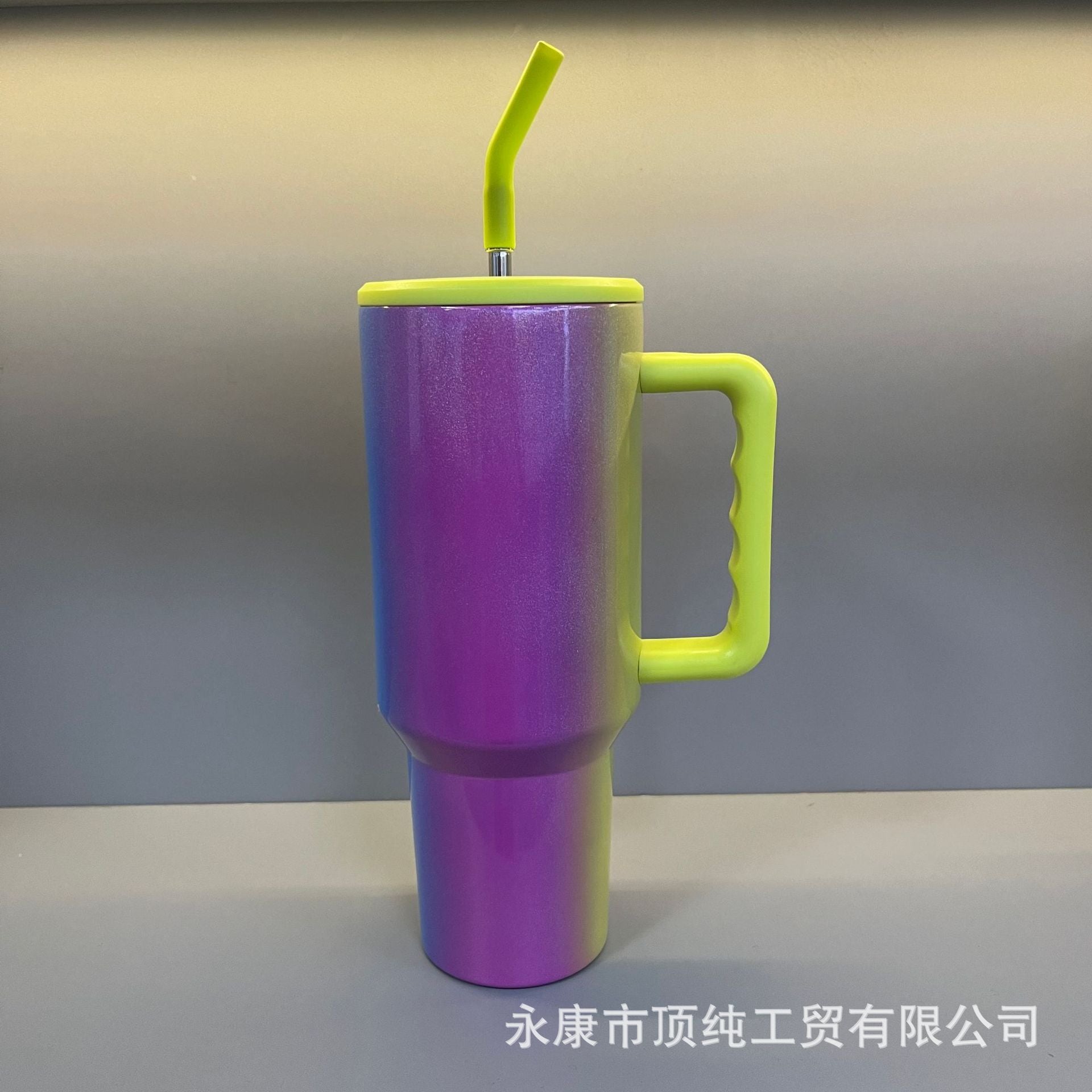 Wholesale 40oz Thermal Sublimation Handle Cup Large Capacity Stainless Steel Straw Ice Cup