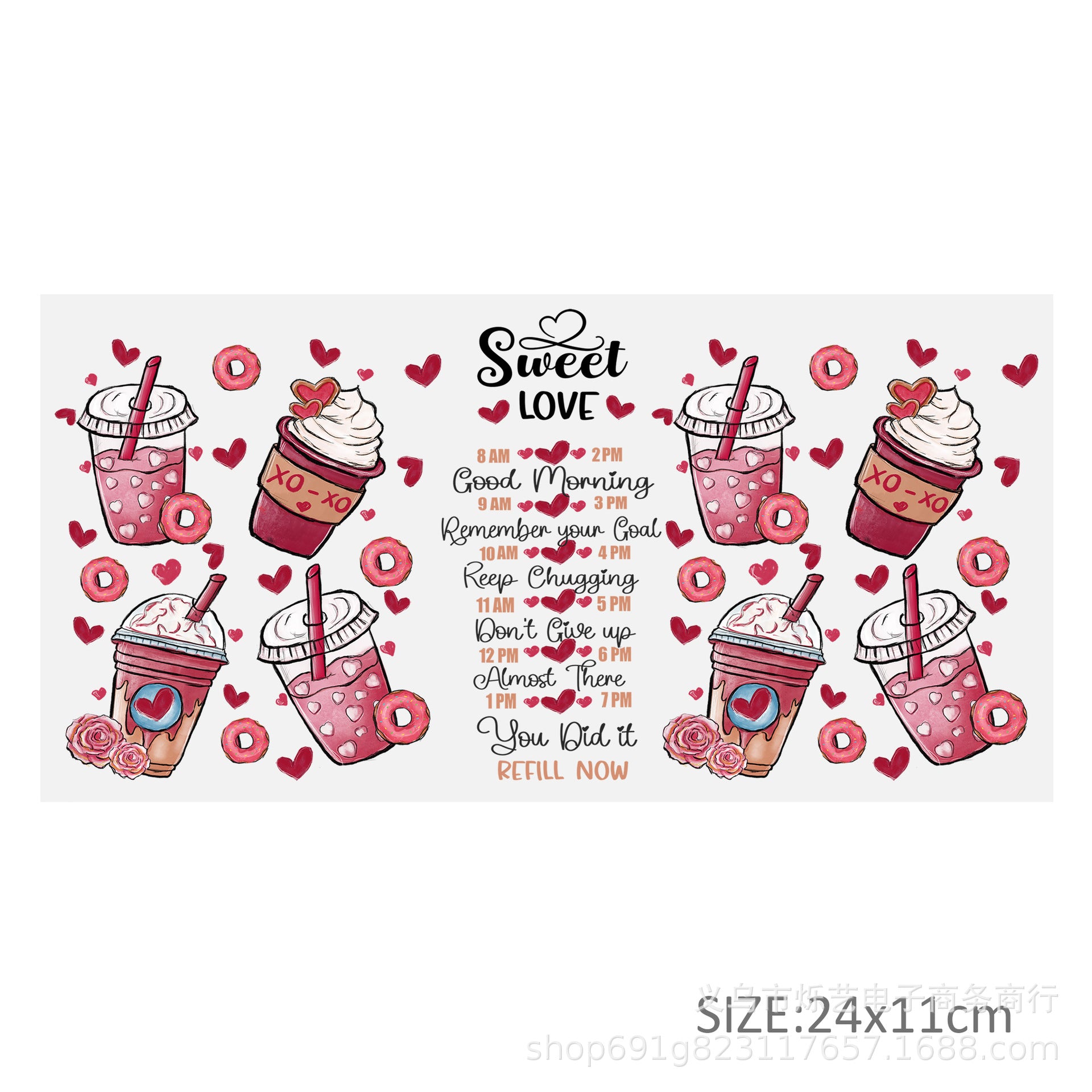 Wholesale Green Smiling Face Hat Halloween 16oz Cup UV DTF Wraps