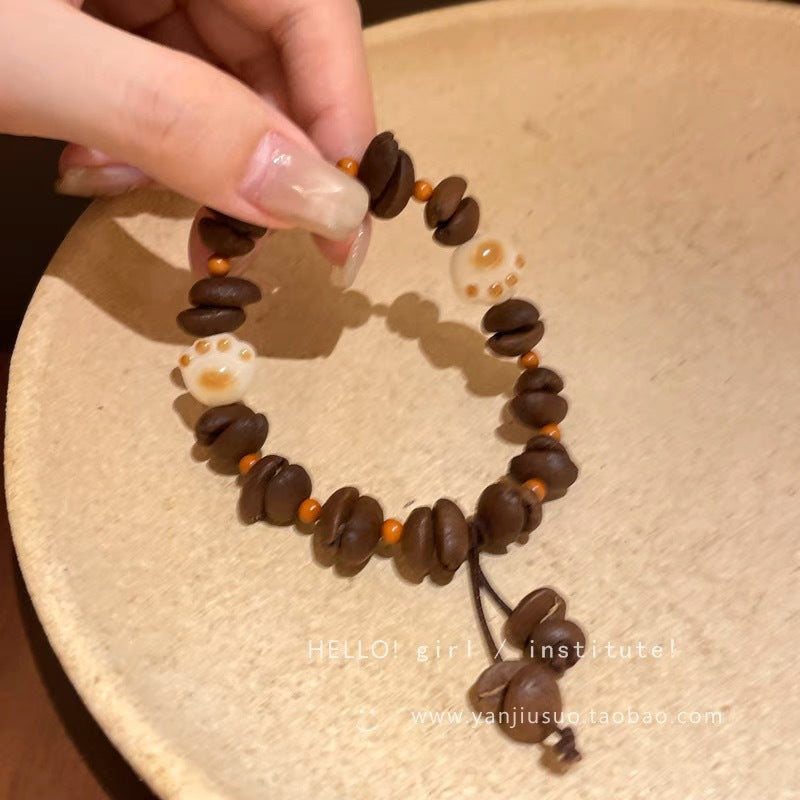 Wholesale Coffee Bean Beaded Bracelet