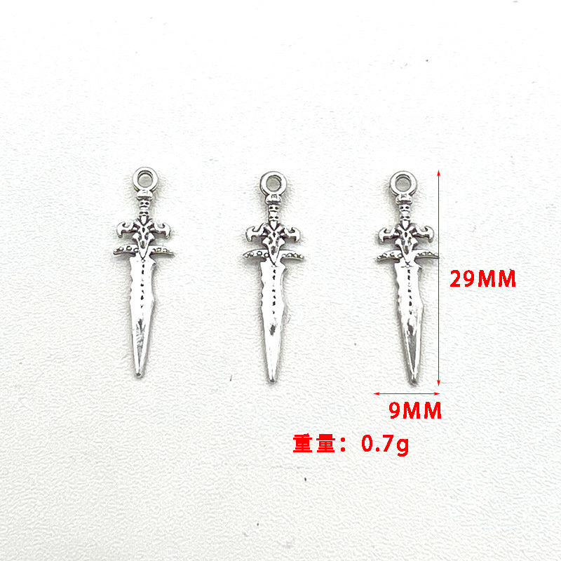Wholesale 10PCS foreign trade retro Gothic sword pendant