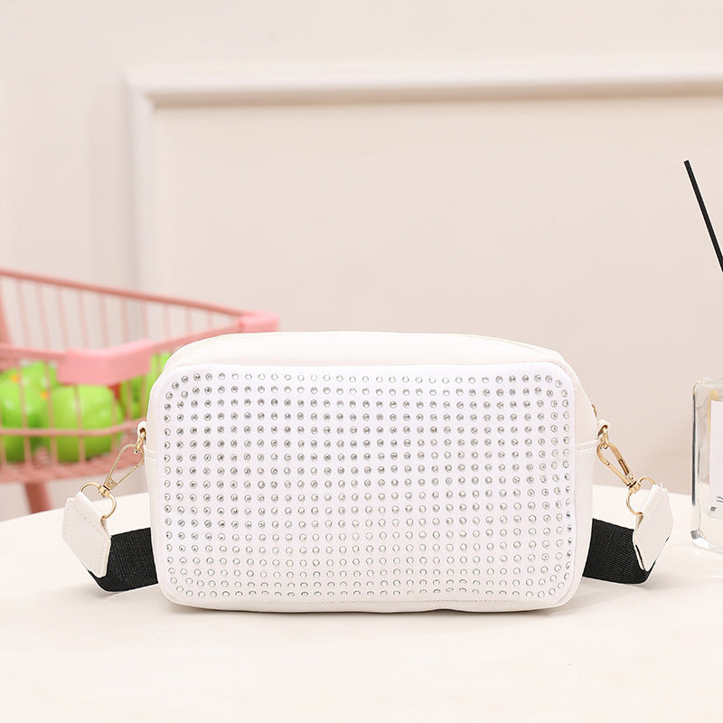 Wholesale PU Rivet Leisure Square Bag Single Shoulder Diagonal Cross Bag Chain Bag