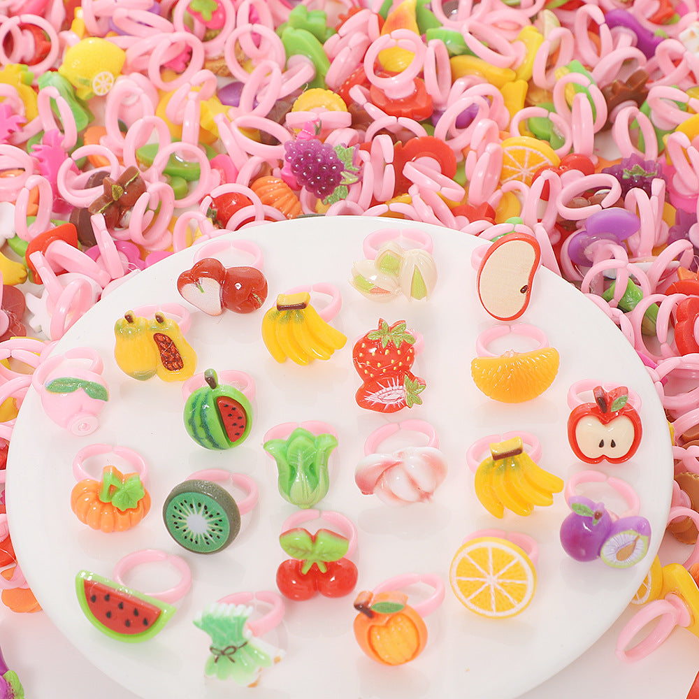 Wholesale 10pcs Kids Girls Cute Jewelry Cartoon Princess Accessories Kids Baby Rings