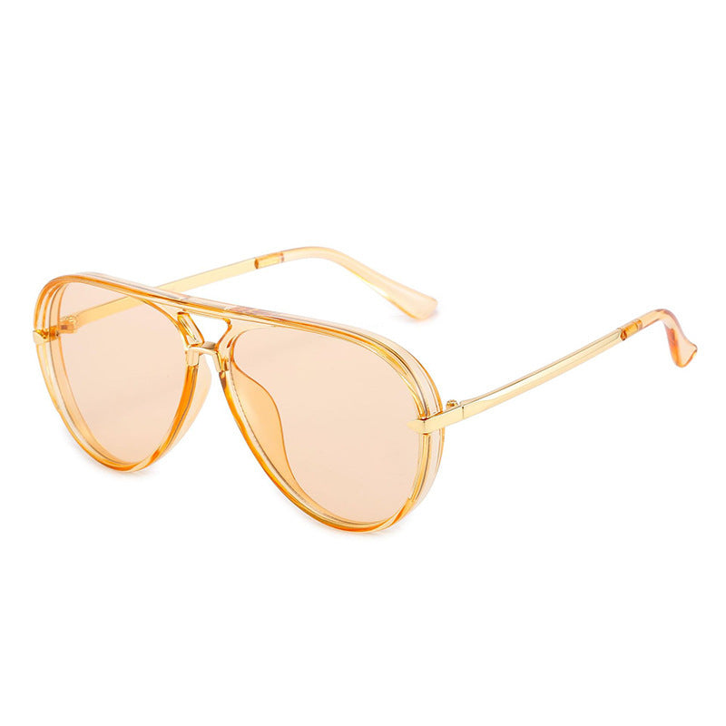 Wholesale Pilot Retro Large Frame  Mirror Sunglasses