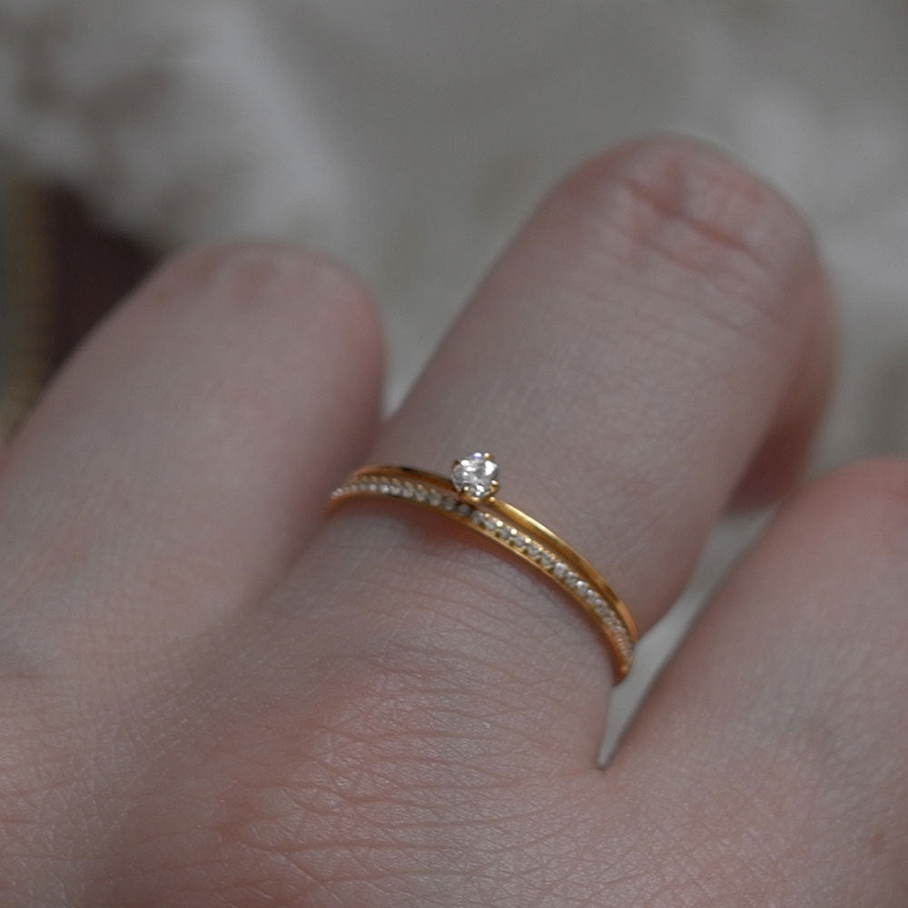 Anillo de oro de plata esterlina al por mayor