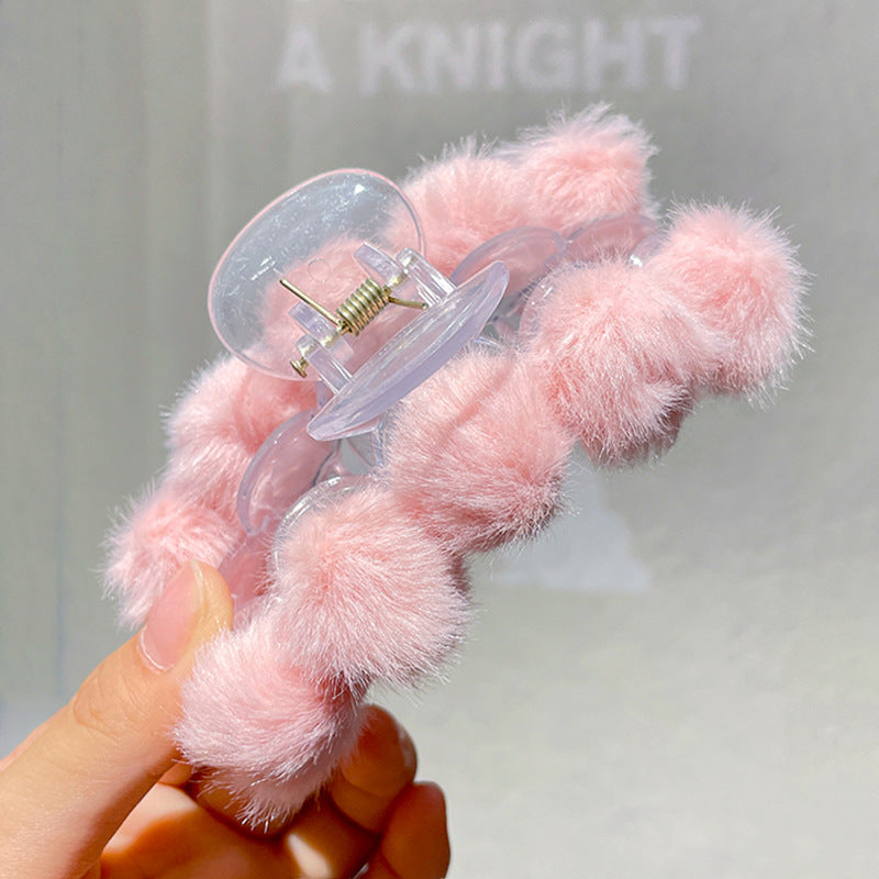 Wholesale Simple Autumn and Winter Plush Clamps