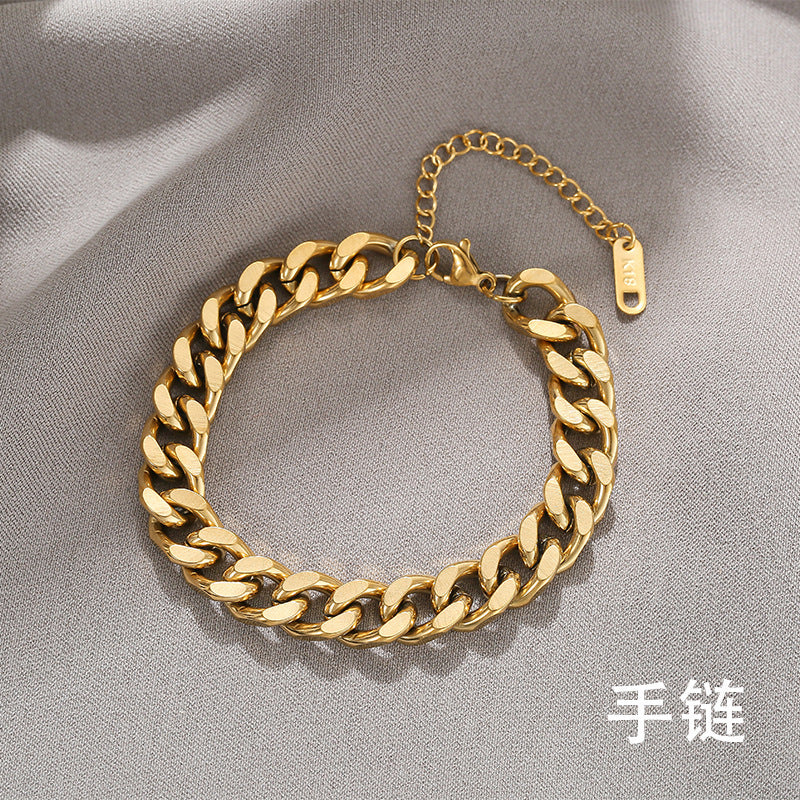 Wholesale Smooth Shiny 18K Gold Bracelet