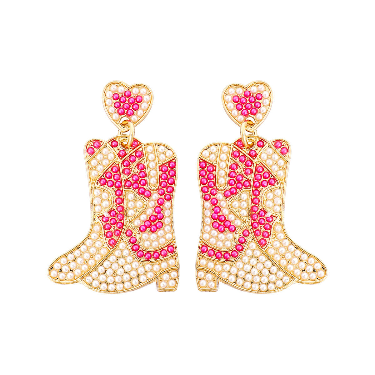 Wholesale Love Boots, Rice Bead Alloy Earrings
