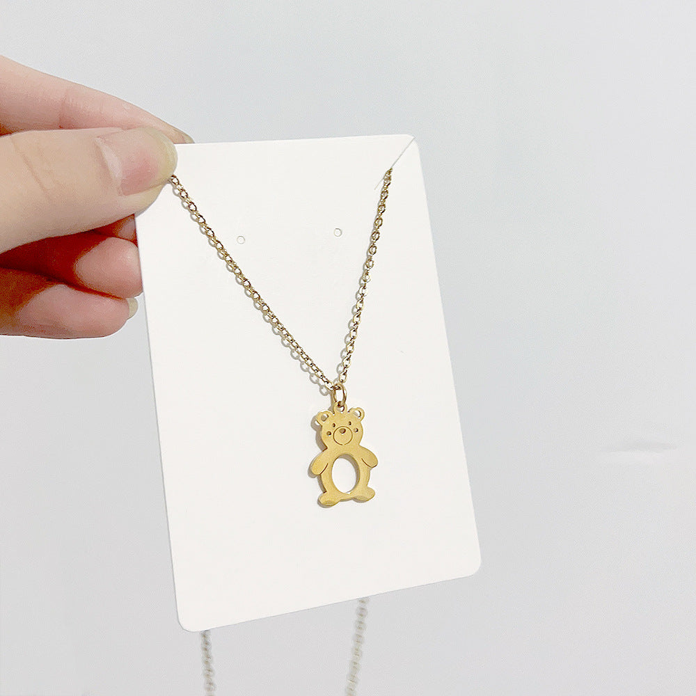 Wholesale Christmas Series Titanium Steel 18K Gold Necklace Clavicle Chain