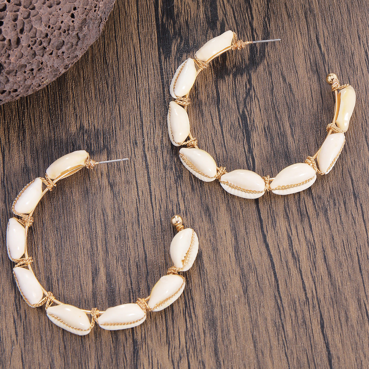 Wholesale Bohemian Shell Beads Pendant Earrings