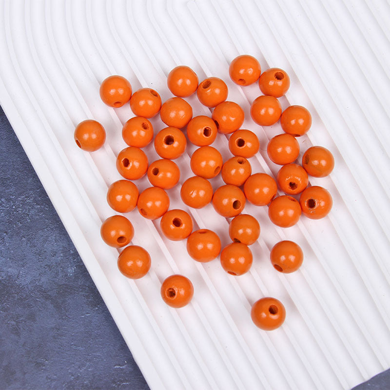 Wholesale 20pcs 16mm Cow Color DIY Wooden Beads Hemp Rope Accessories