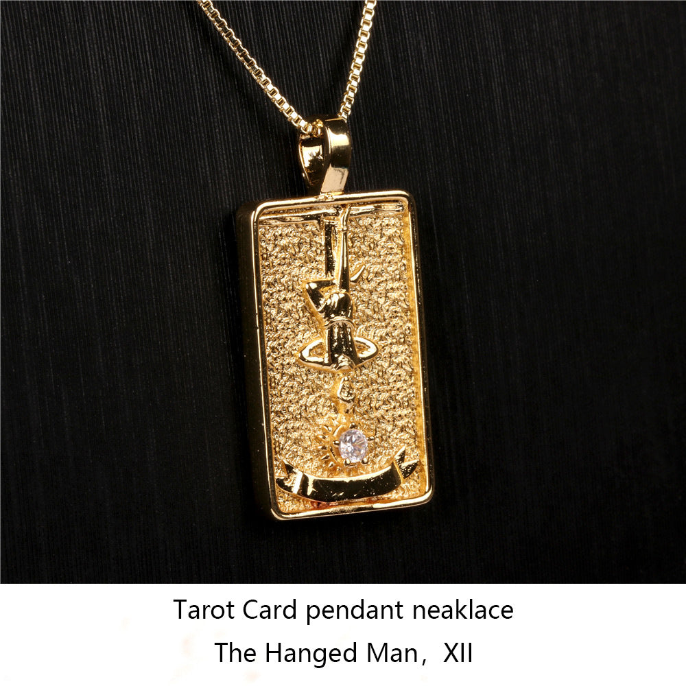 Wholesale Punk Hip Hop Diamond Square Necklace