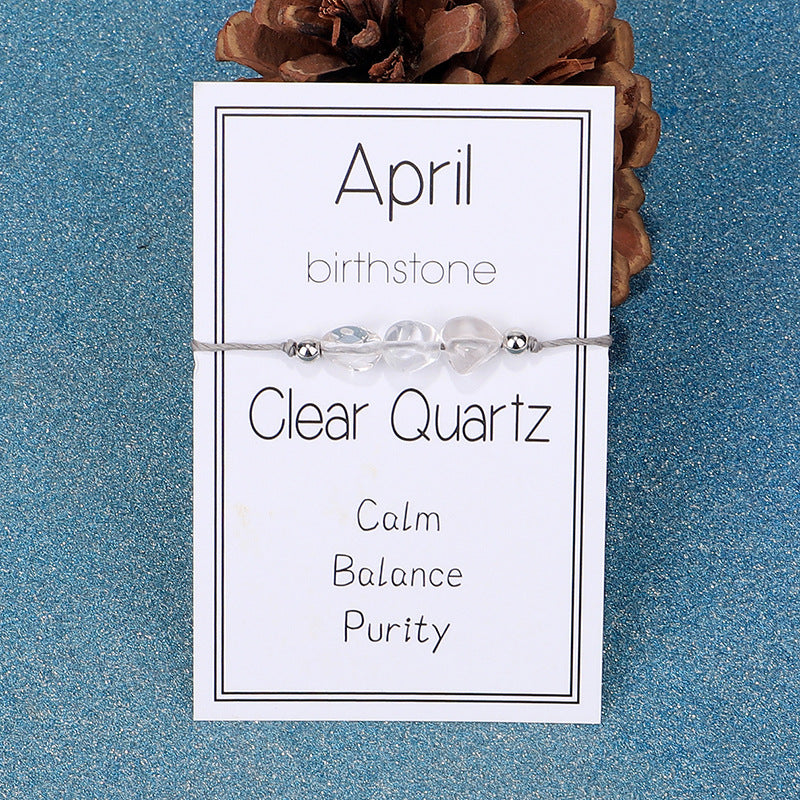 Wholesale Irregular Birthstone Peridot Shaped Stone Bracelet