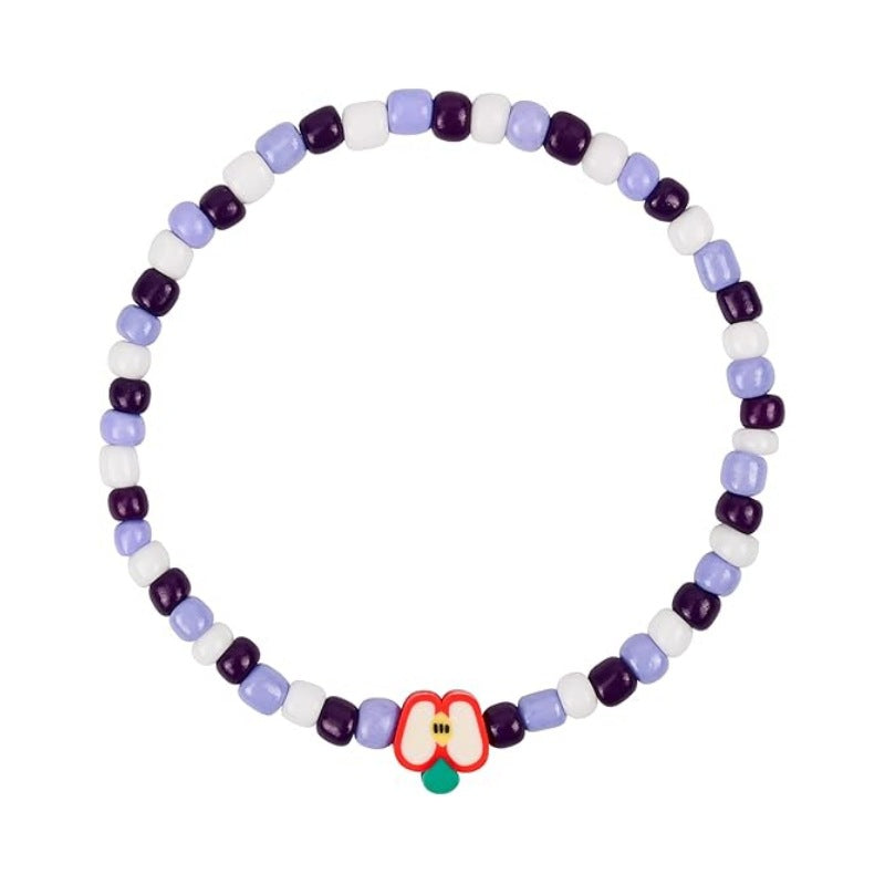Wholesale Letter Teacher' s Day Soft Ceramic Apple Layered Bracelet Set