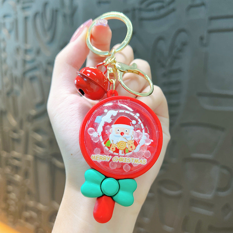 Wholesale Aromatherapy Christmas Fragrance Beads Santa Silicone Keychain