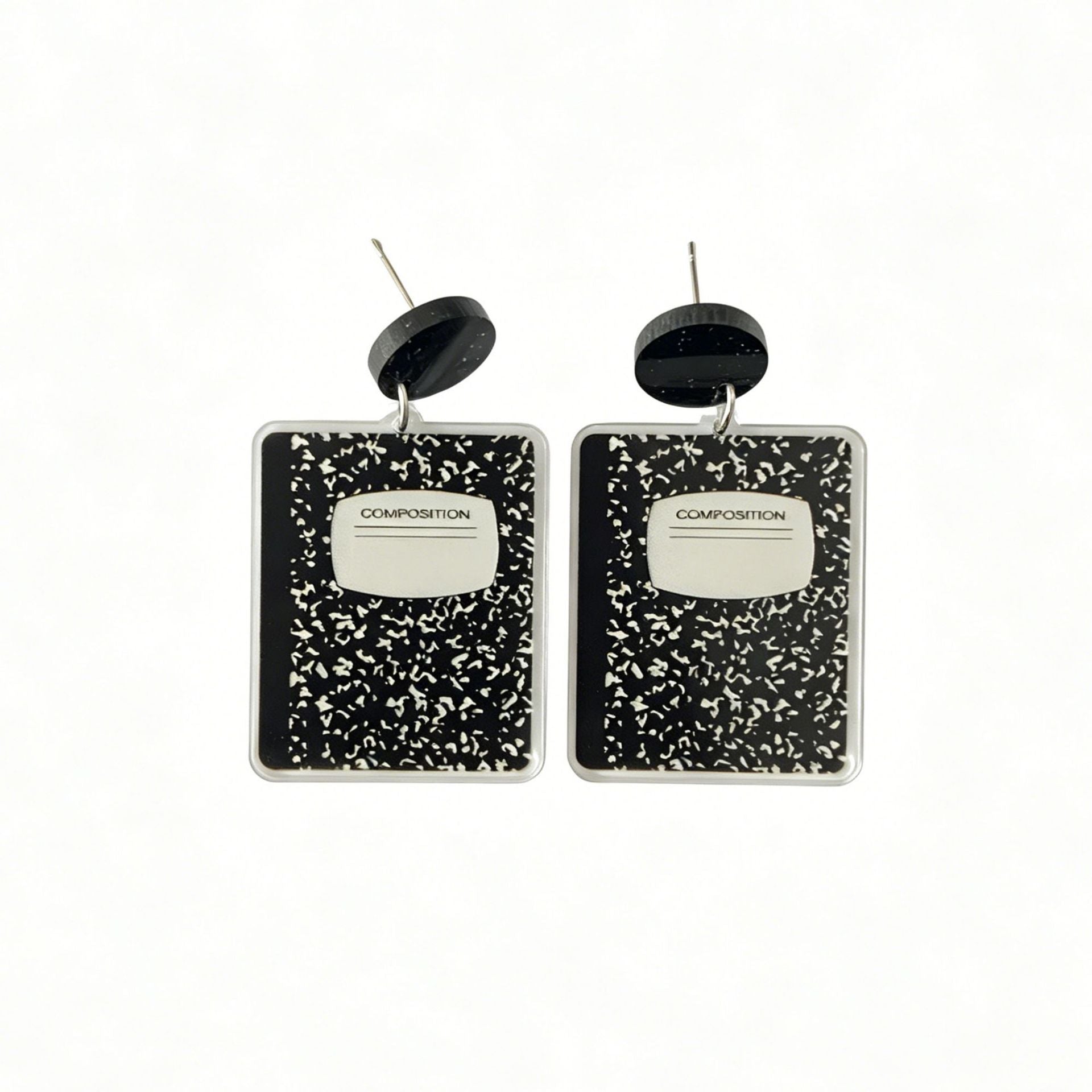 Wholesale Stylish Geometric Acrylic Earrings For Women Creative Printed Design School Graduation Gift Fashion Accessory Boutique Resale