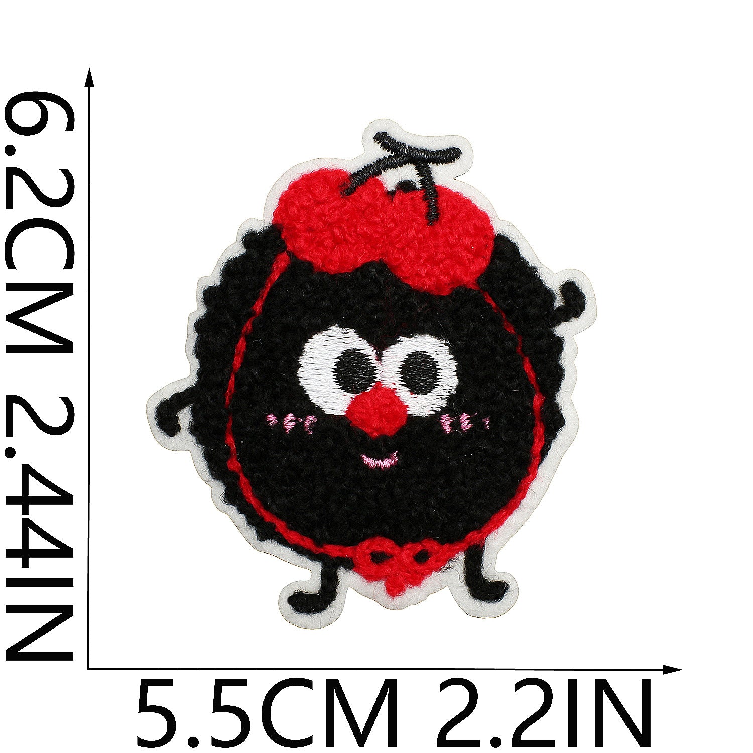 Wholesale Cute Black Coal Polyester Embroidered Patch Funny Charcoal Badge Decorative Clothing Accessory For Gift And Boutique Resale