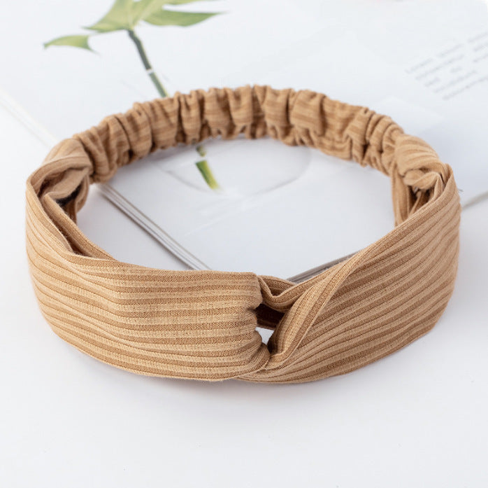 Wholesale Knitted Headband Face Wash Hair Band Solid Color Elastic Hair Band Yoga Sports Hair Band Headband Women