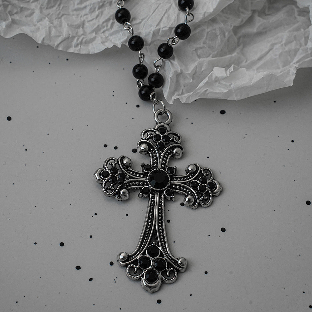 Wholesale Alloy Cross Tombstone Dark Gothic Necklace