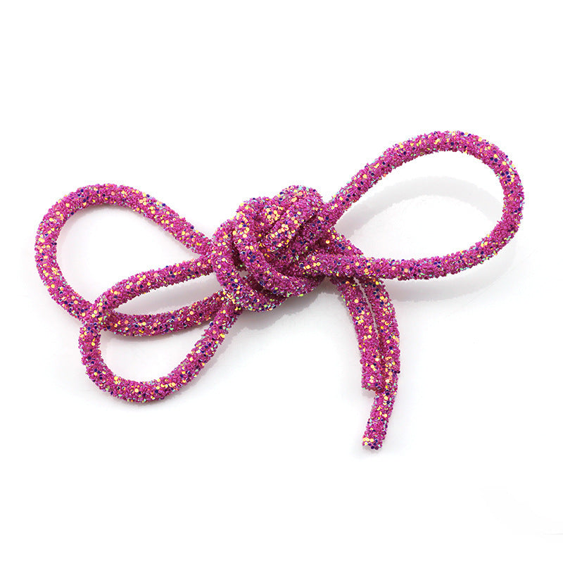 Wholesale  Diy seven-color sequin drill pipe glitter powder rope with rubber hose rainbow shoes and hats drill decorative rope jewelry