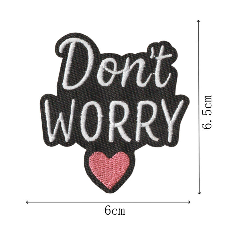 Wholesale Cartoon English Iron On Embroidered Patches 9 Piece Set Fashion Sewing Accessory For Clothing Towel Decor Gift Boutique Resale