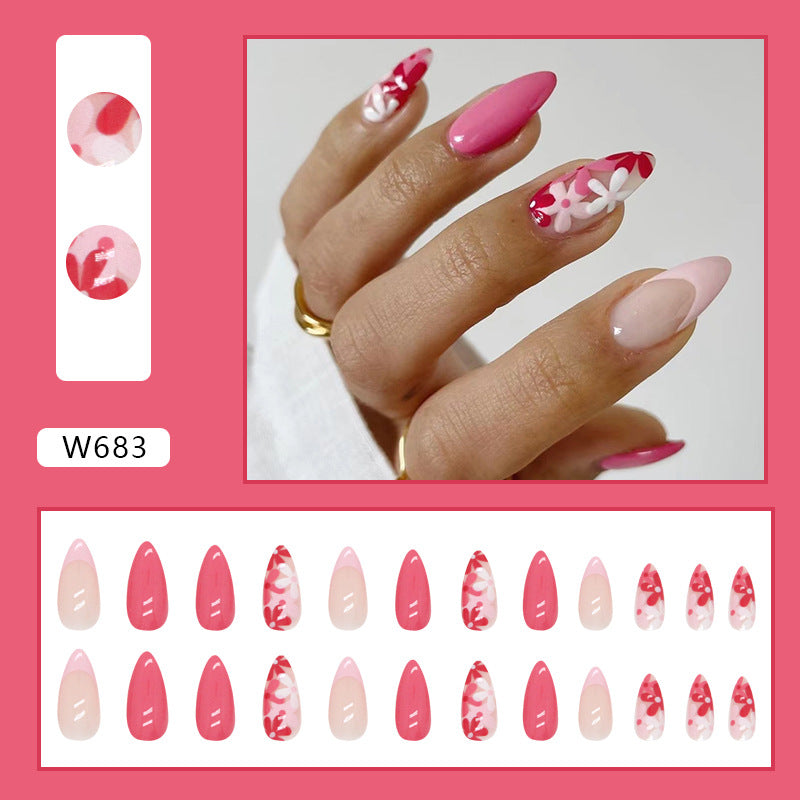 Wholesale Almond nail full print wear nail