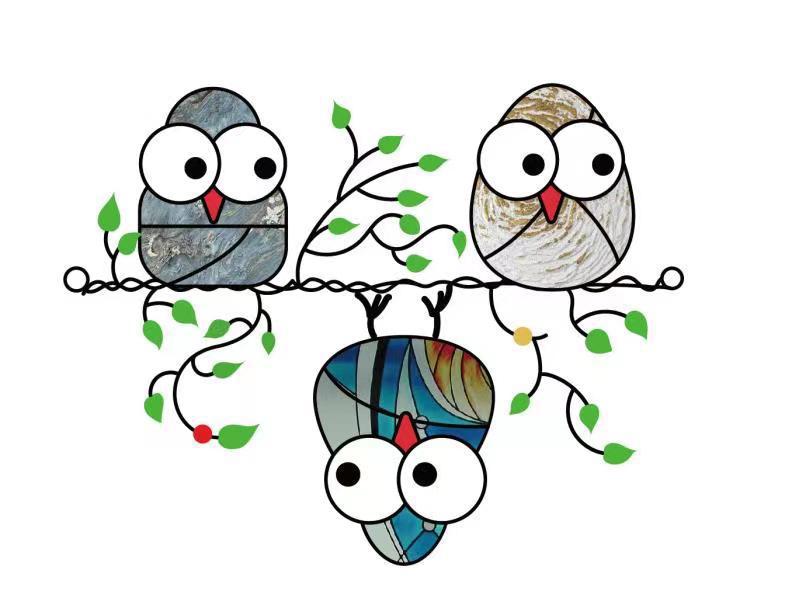 Wholesale Owl Color Pendant Garden Decoration
