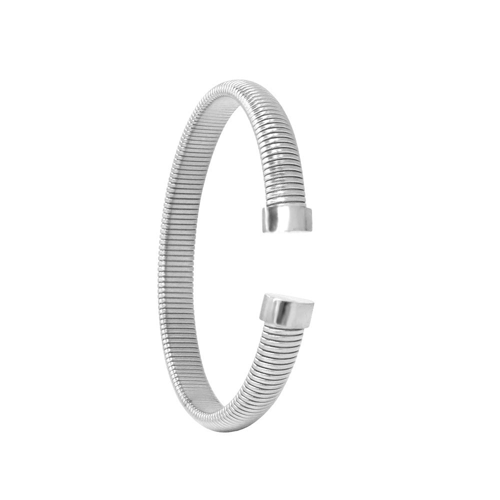 Wholesale Titanium Steel Open Fashion Versatile Gold Plated Bracelet