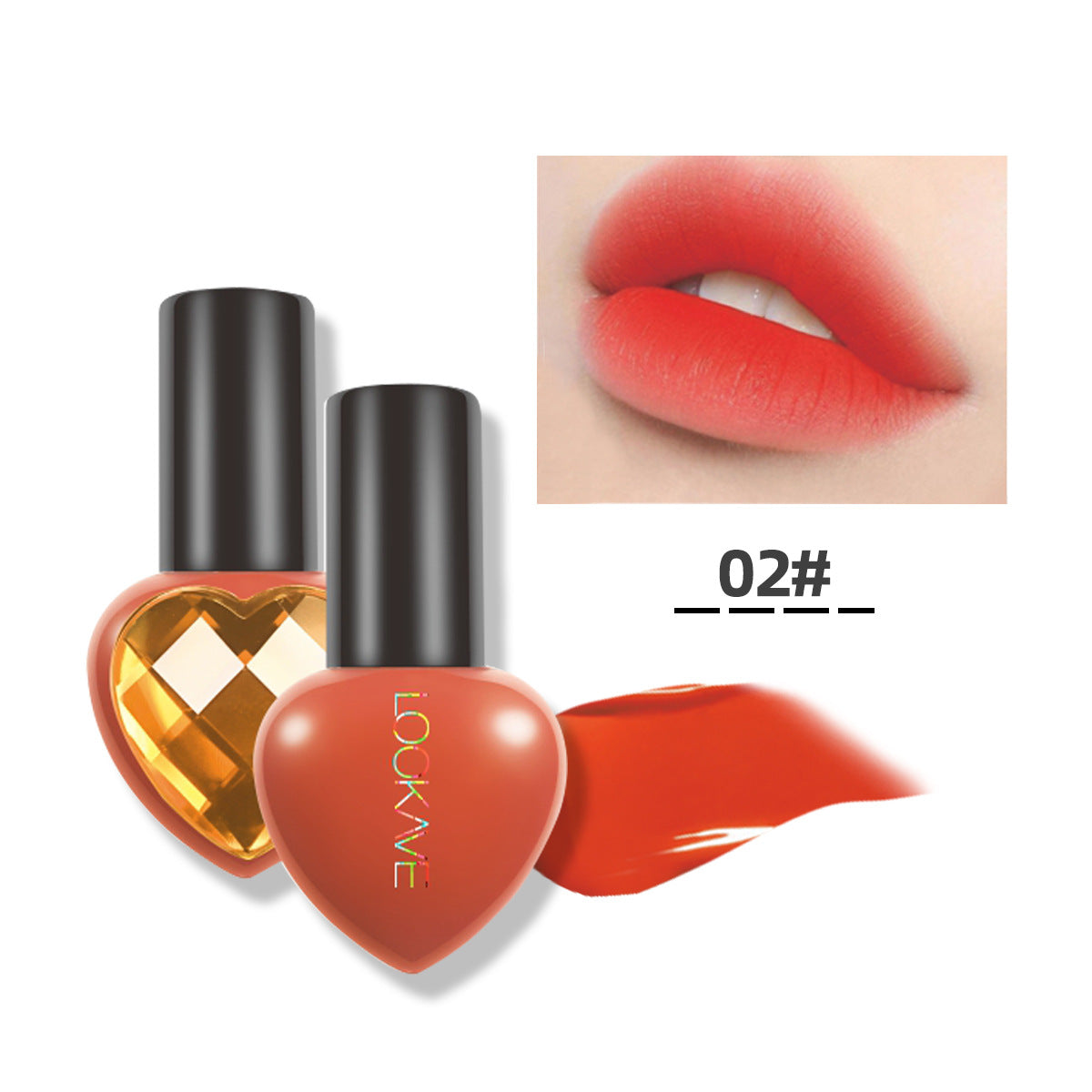 Wholesale Plastic 8 Colors Heart Shape Lip Gloss