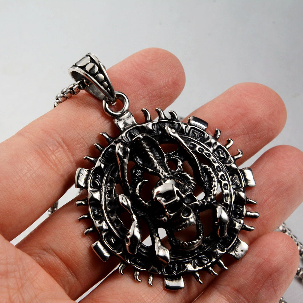 Wholesale Ghost Hand Necklace Personality Casual Fashion Titanium Steel Jewelry