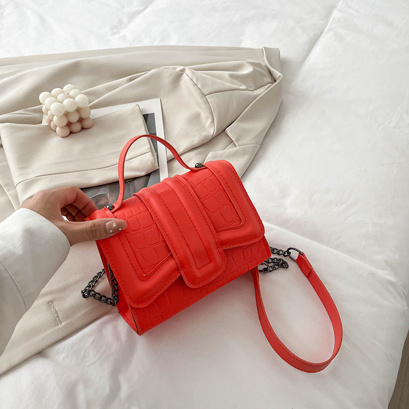 Wholesale Fashion Casual Chain Solid Color Hand-held Shoulder Crossbody Small Square Bag