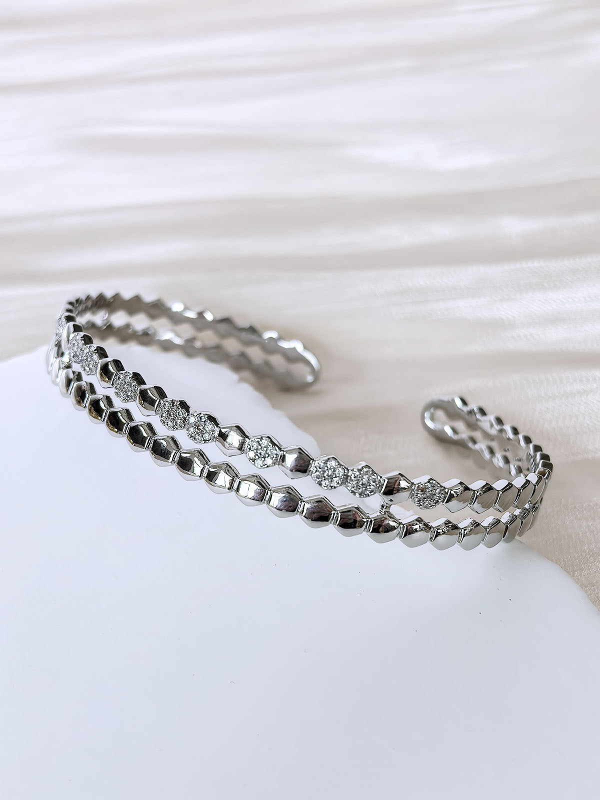 Wholesale Open honeycomb bracelet ring set decorative bracelet ring women