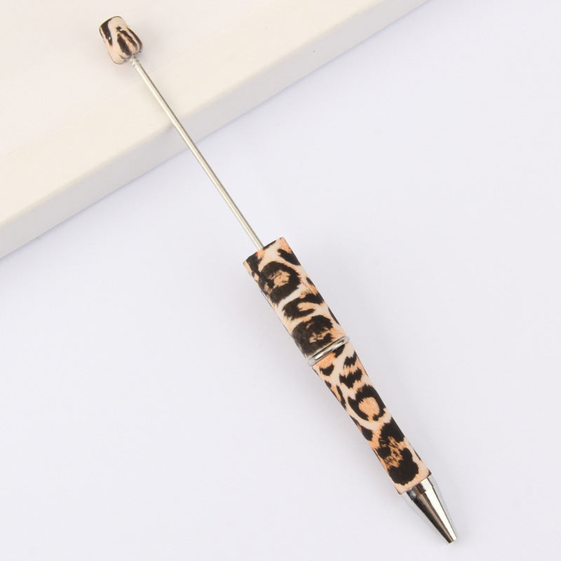 Wholesale Beadable Pens DIY for Beaded Cow Leopard Print Plastic Pen